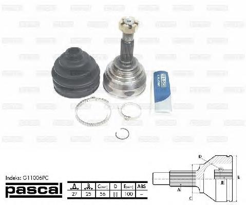 Junta homocinética externa dianteira Pascal G11006PC preço, a partir de 49,92 USD