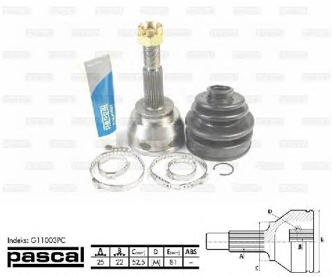 Junta homocinética externa dianteira Pascal G11003PC preço, a partir de 42,92 USD