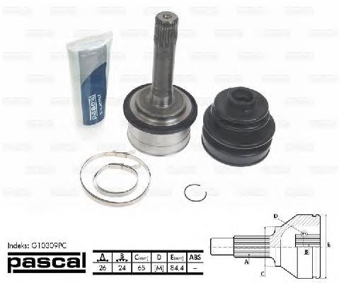 Junta homocinética interna dianteira Hyundai/Kia 0K01222510