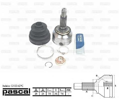 0K55C22510A Hyundai/Kia Junta homocinética externa dianteira