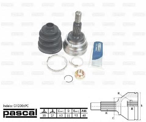 Junta homocinética externa dianteira Pascal G12086PC preço, a partir de 49,12 USD