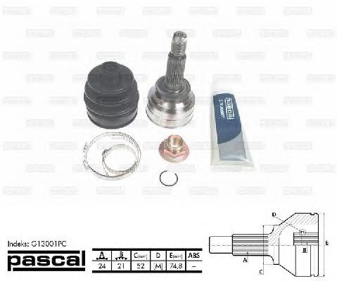 Junta homocinética externa dianteira Pascal G13001PC preço, a partir de 44,48 USD