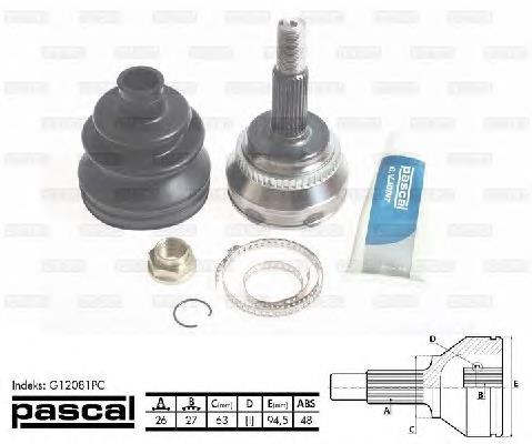 Junta homocinética externa dianteira Pascal G12081PC preço, a partir de 52,75 USD
