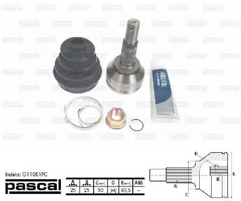 Junta homocinética externa dianteira Pascal G11081PC preço, a partir de 50,10 USD