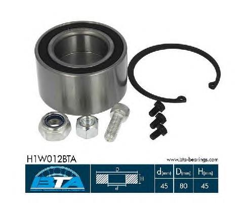 H1W012BTA BTA Rolamento de cubo dianteiro