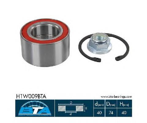 H1W009BTA BTA Rolamento de cubo dianteiro