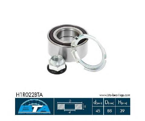 H1R022BTA BTA Rolamento de cubo dianteiro