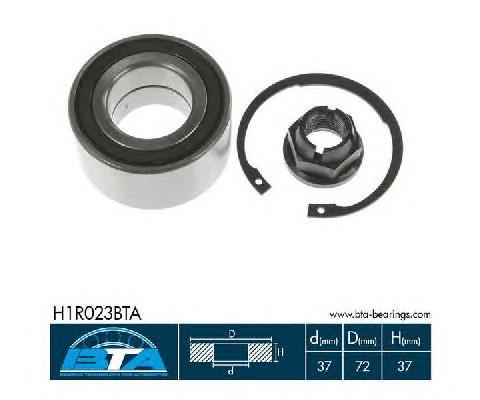 H1R023BTA BTA Rolamento de cubo dianteiro