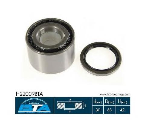 H22009BTA BTA Rolamento de cubo traseiro