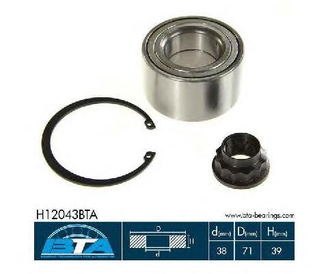 H12043BTA BTA Rolamento de cubo dianteiro