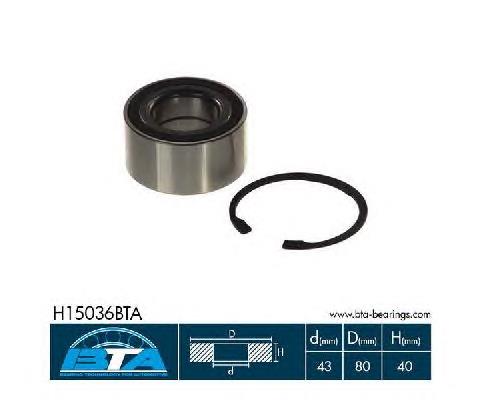 H15036BTA BTA Rolamento de cubo dianteiro