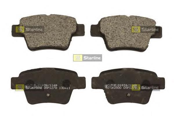 Compre 1617272480 Peugeot/Citroen Sapatas do freio traseiras de disco