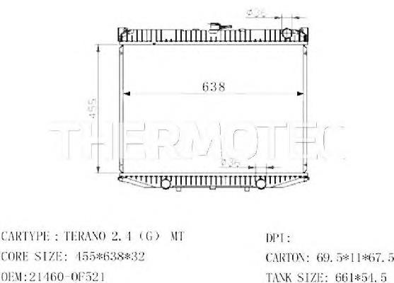 Radiador de esfriamento de motor Thermotec D71013TT preço, a partir de 232,89 USD