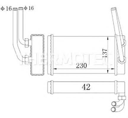 Radiador de forno (de aquecedor) 6740819 Ford