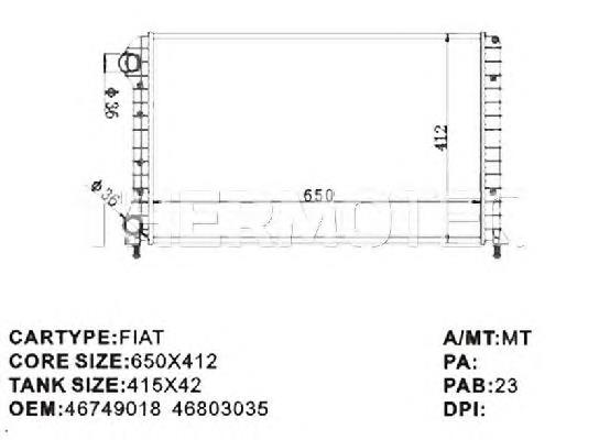 Radiador de esfriamento de motor Fiat/Alfa/Lancia 51867711
