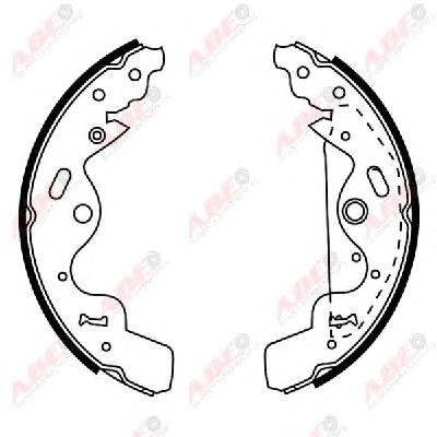 Sapatas do freio traseiras de tambor Japan Parts GFL05AF