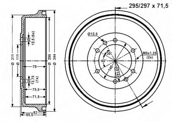 Tambor do freio traseiro Japan Parts TA121C preço, a partir de 81,65 USD