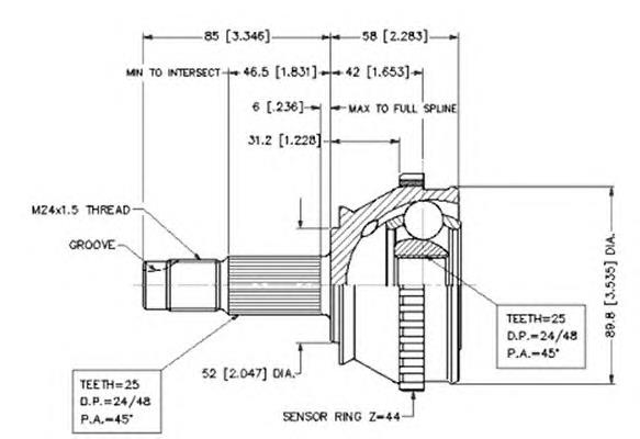 Compre 7646402 Fiat/Alfa/Lancia Junta homocinética externa dianteira