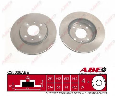 Disco do freio dianteiro ABE C35036ABE preço, a partir de 54,15 USD