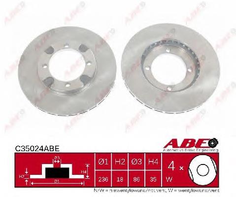 MB618734 Mitsubishi Disco do freio dianteiro