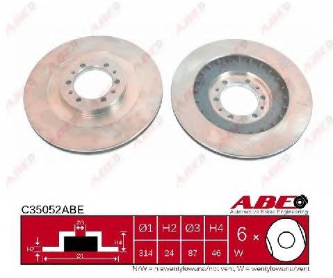 Disco do freio dianteiro ABE C35052ABE preço, a partir de 56,04 USD