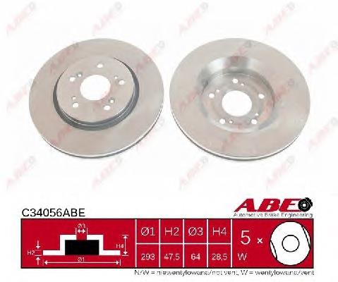 Disco do freio dianteiro ABE C34056ABE preço, a partir de 70,19 USD
