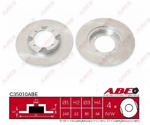 Disco do freio dianteiro ABE C35010ABE preço, a partir de 35,96 USD