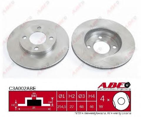 Compre C3A002ABE ABE Disco do freio dianteiro