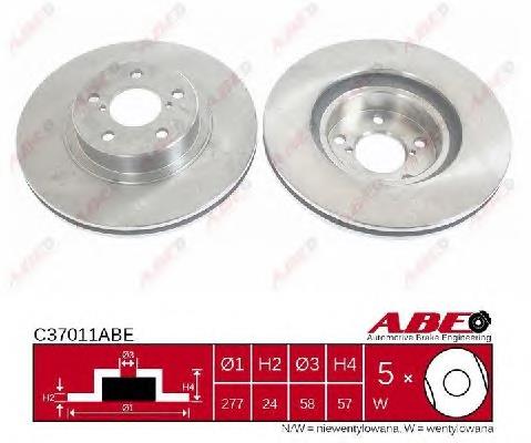 Disco do freio dianteiro ABE C37011ABE preço, a partir de 41,68 USD