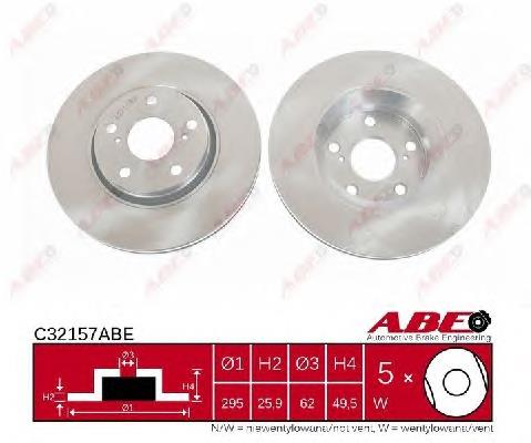 Disco do freio dianteiro ABE C32157ABE preço, a partir de 55,57 USD