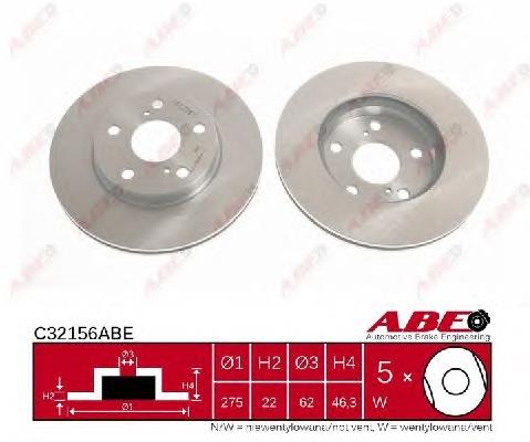 Disco do freio dianteiro ABE C32156ABE preço, a partir de 52,57 USD