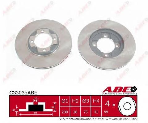 Disco do freio dianteiro ABE C33035ABE preço, a partir de 25,10 USD