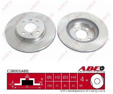Compre C3R005ABE ABE Disco do freio dianteiro