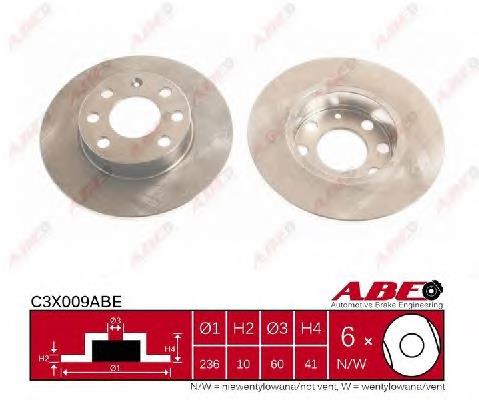 Disco do freio dianteiro 90086193 Opel