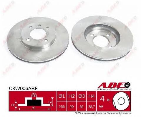 Disco do freio dianteiro ABE C3W006ABE preço, a partir de 32,79 USD