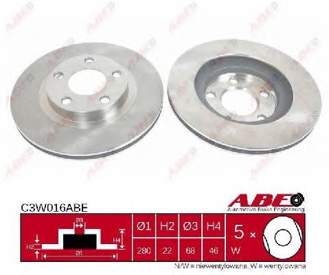 Disco do freio dianteiro ABE C3W016ABE preço, a partir de 53,83 USD