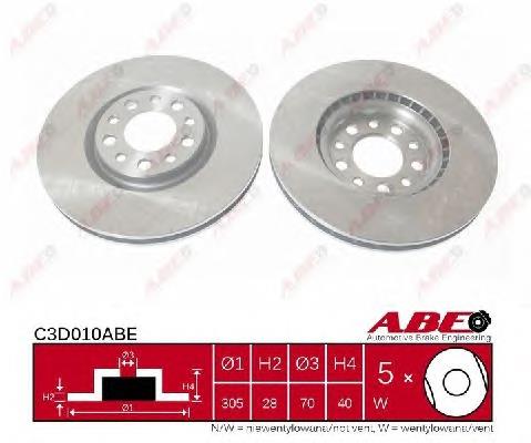 Compre C3D010ABE ABE Disco do freio dianteiro