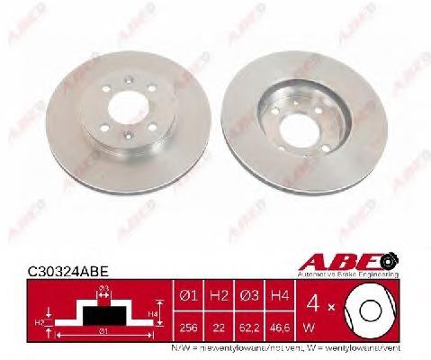 Disco do freio dianteiro ABE C30324ABE preço, a partir de 38,42 USD