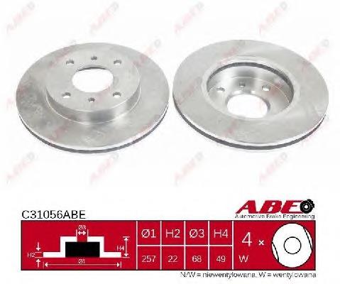 Disco do freio dianteiro A3880006 Ackojap