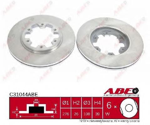 Disco do freio dianteiro ABE C31044ABE preço, a partir de 50,69 USD