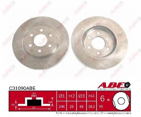 Disco do freio dianteiro ABE C31090ABE preço, a partir de 52,96 USD