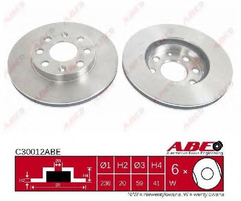 Disco do freio dianteiro ABE C30012ABE preço, a partir de 31,17 USD
