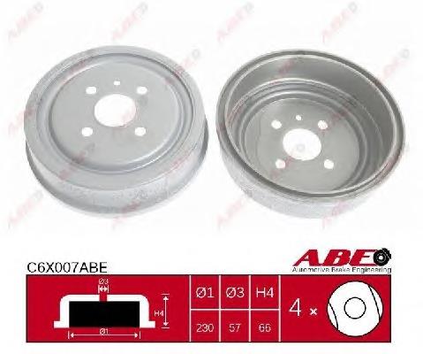 Tambor do freio traseiro ABE C6X007ABE preço, a partir de 49,28 USD