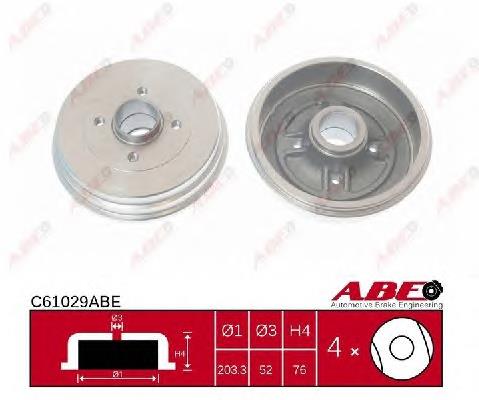 Tambor do freio traseiro ABE C61029ABE preço, a partir de 60,69 USD