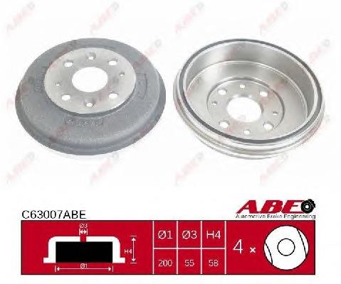 Tambor do freio traseiro Brembo 14D63110