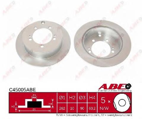 Disco do freio traseiro ABE C45005ABE preço, a partir de 44,49 USD