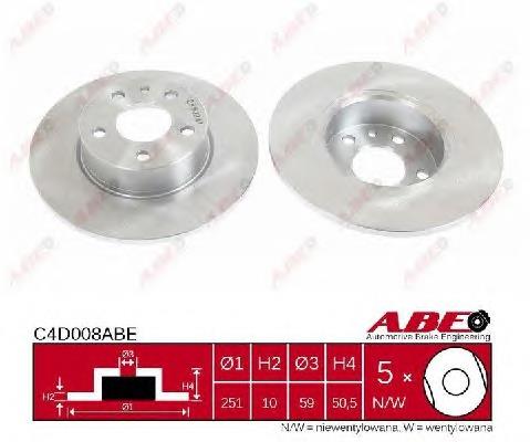Disco do freio traseiro Fiat/Alfa/Lancia 0012601271