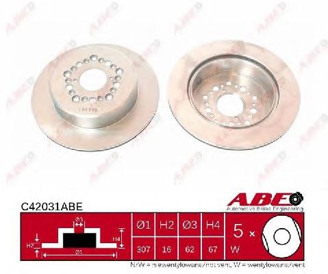 Disco do freio traseiro ABE C42031ABE preço, a partir de 50,47 USD