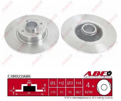 Disco do freio traseiro 191279 Maxgear