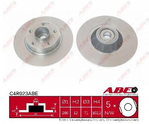 Disco do freio traseiro ABE C4R023ABE preço, a partir de 88,64 USD